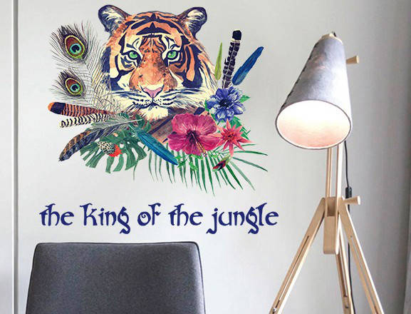 

Интерьерная наклейка на стену Бохо Тигр SK7056