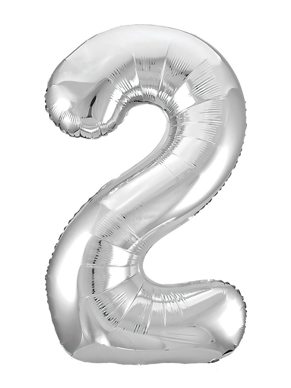 

Фольгована цифра Agura "2" Slim срібло в упаковці, Серебристый