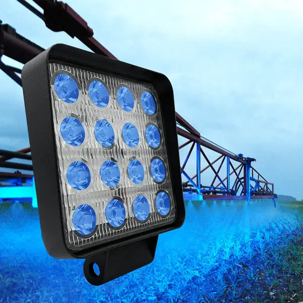 

LED фара для опрыскивателей синий свет 48W (16 x 3W) 2680 люмен