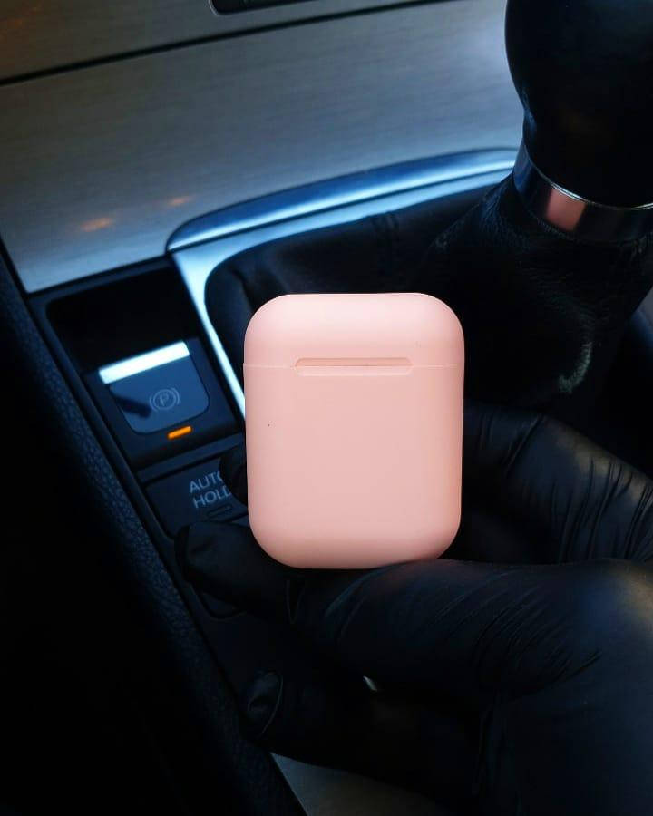 

Для Android і iOS, блютуз навушники inpods 12 рожеві в стилі аірподс i12, Розовый