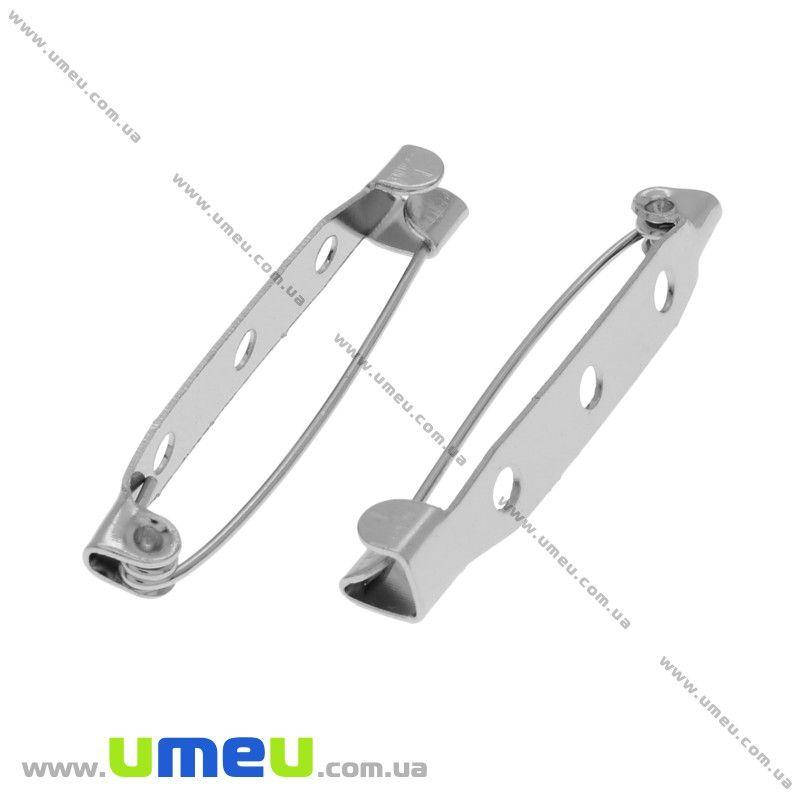 

Основа для броши, 35х6 мм, Темное серебро, 1 шт (OSN-028394)