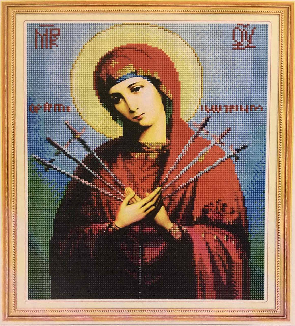 

40*30см Семистрельная лик не выкладывается, алмазная живопись, полная выкладка