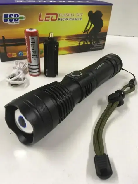

Тактический мощный фонарь Police P-55 / USB