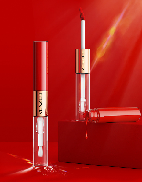 

Помада-блеск для губ VENZEN Long-lasting Double Lip Glaze №2, 5,8гр