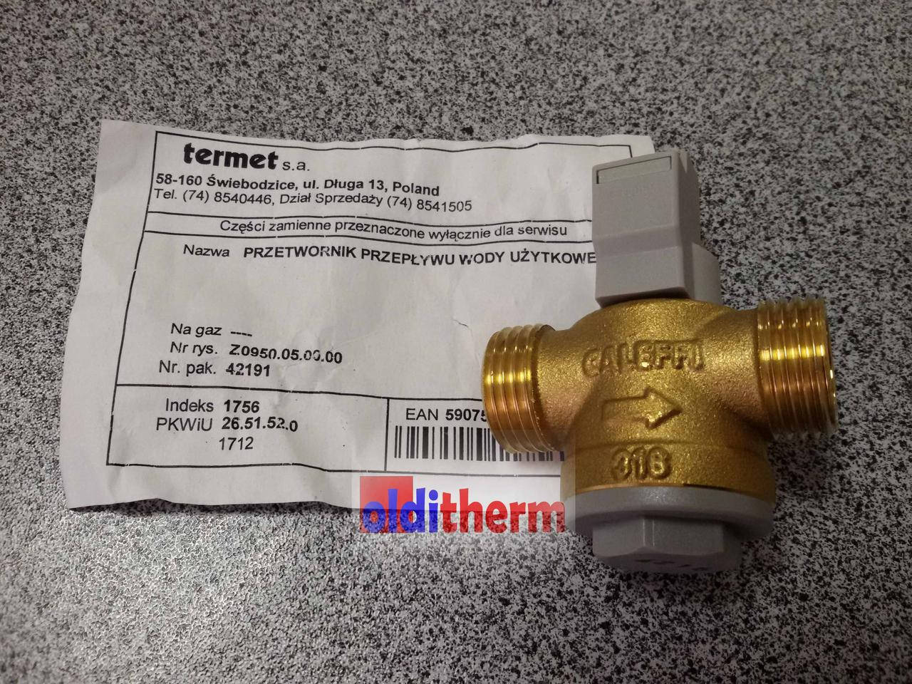 

Датчик протока Caleffi тип 316 для газовых котлов Термет Mini Max (Termet)