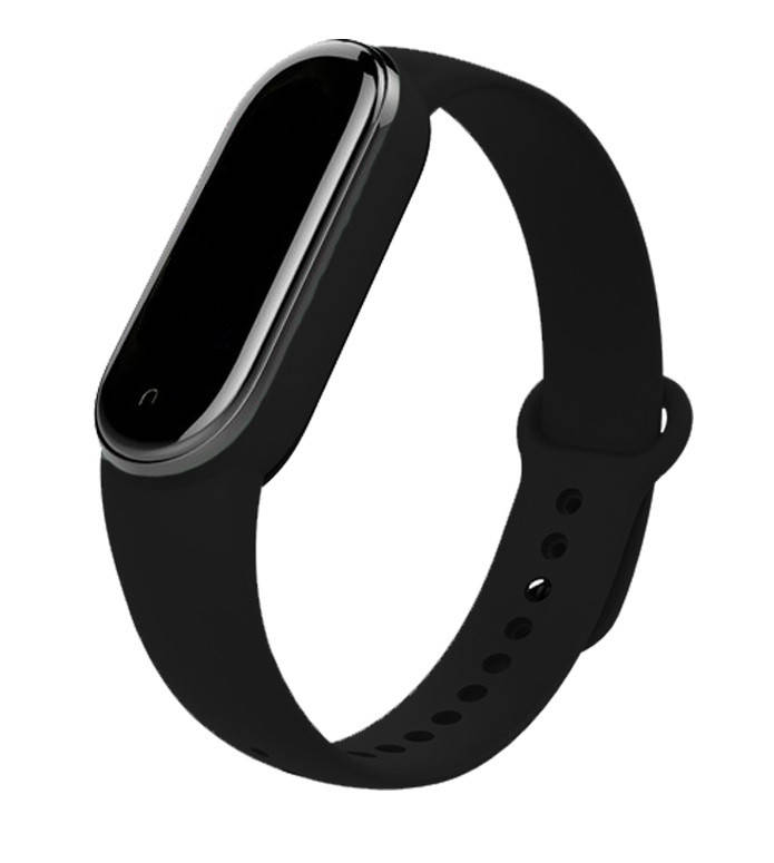 

Mi band 5 ремешок ми бенд 6 силиконовый черный