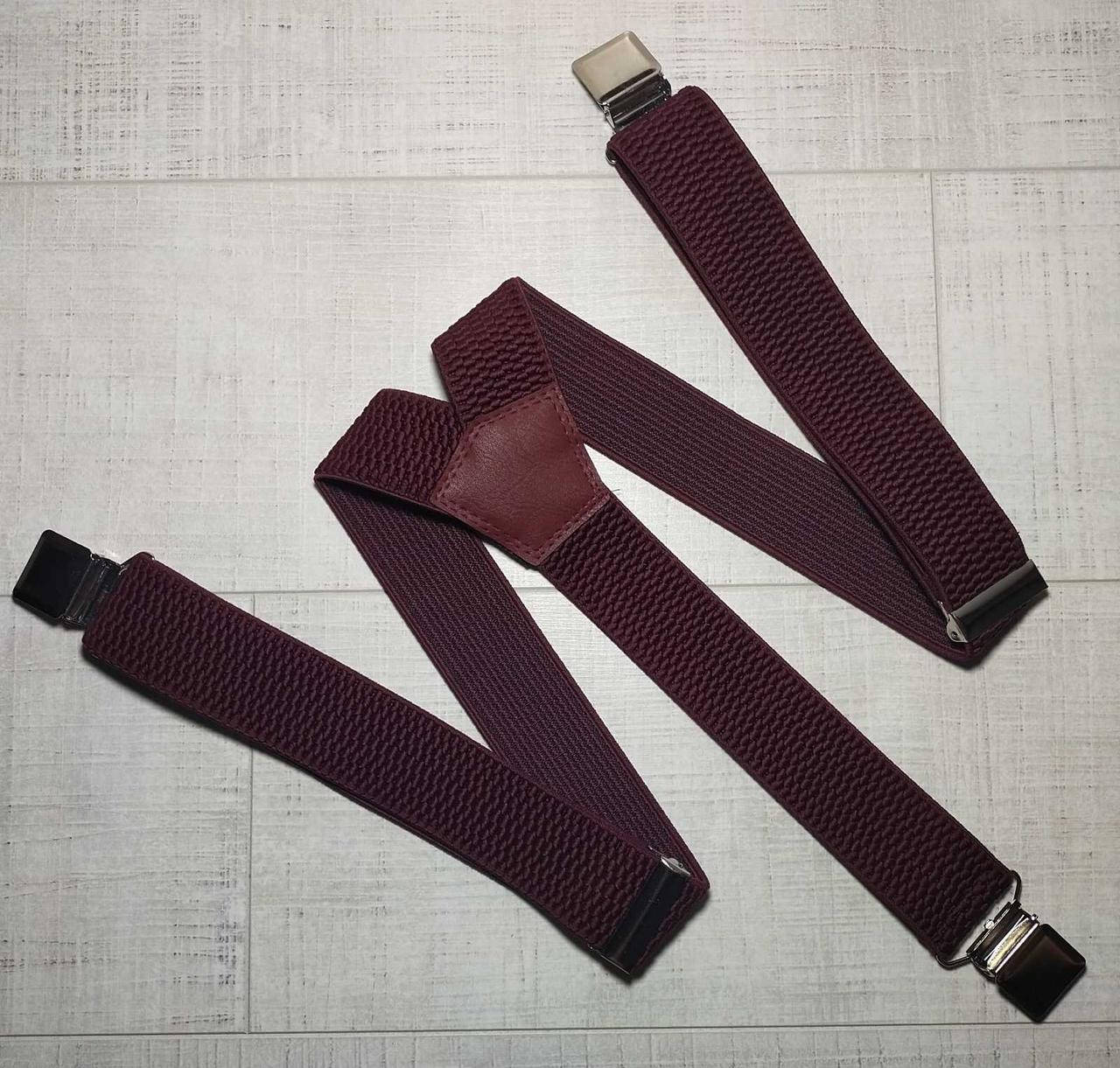 

Мужские бордовые подтяжки 40 мм Y