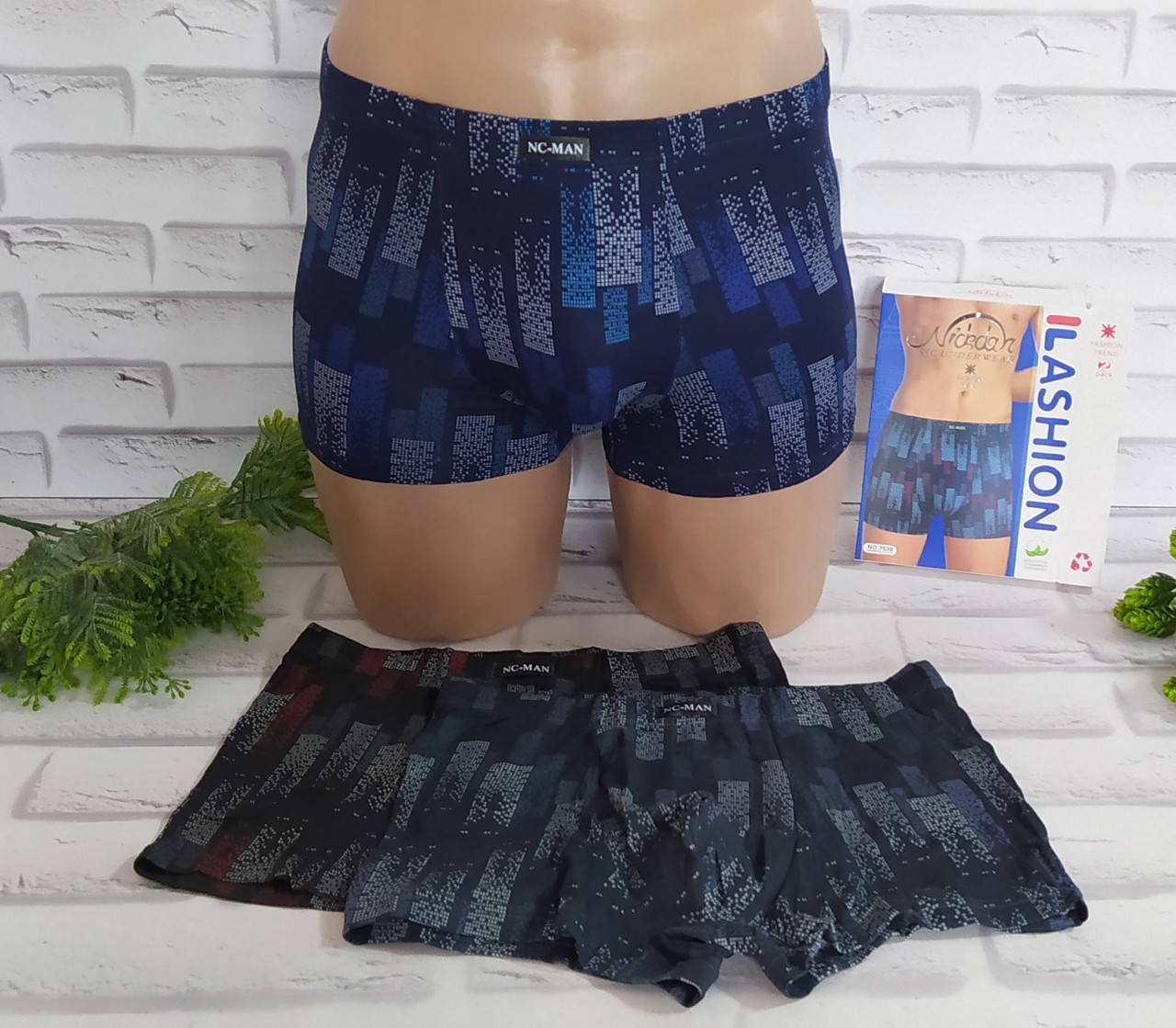 

Трусы мужские боксеры 2XL (50-52) хлопок NC-MAN (7536), Разные цвета