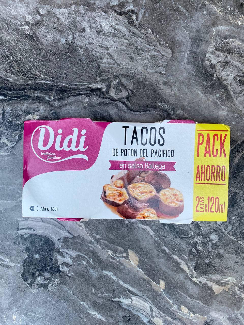 

Осьминог Tacos a la marinera Didi в соусе по-морскому (2 баночки по 111 грм)