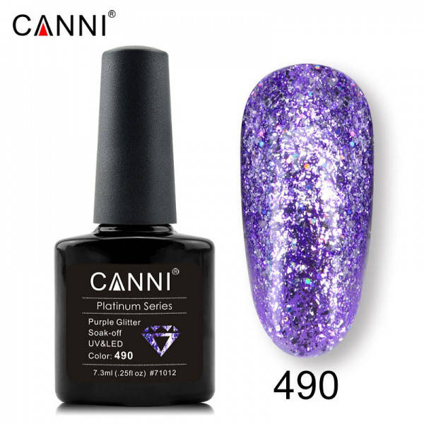 

Гель-лак жидкая фольга CANNI 490 сиреневый