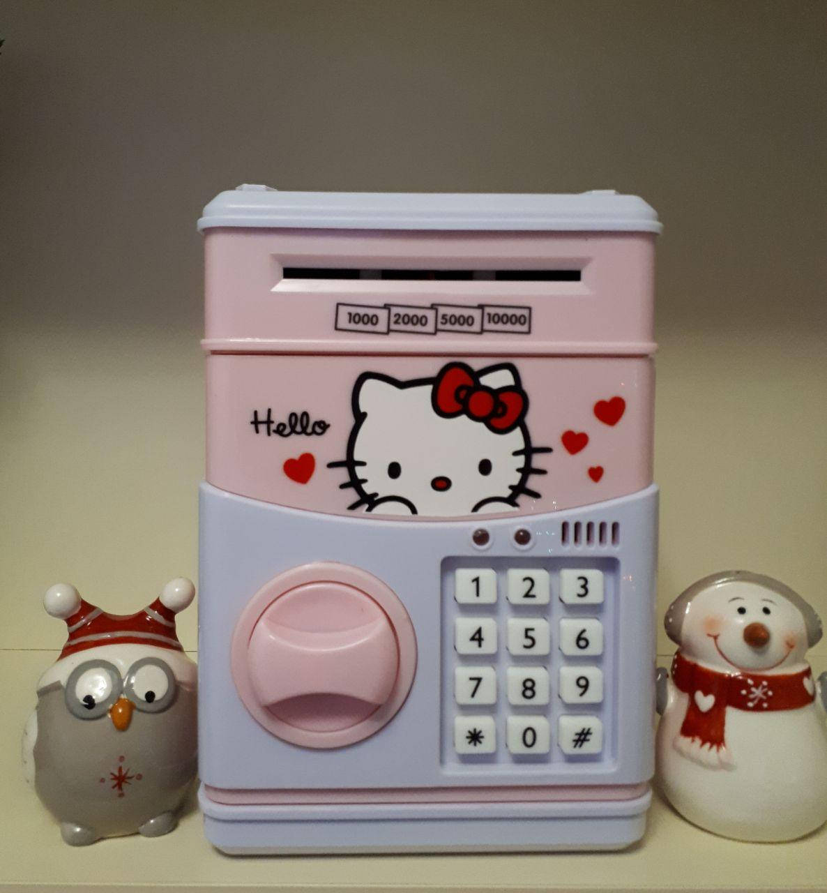 

Детская копилка сейф Hello Kitty с кодовым музыкальным замком для денег, Разные цвета