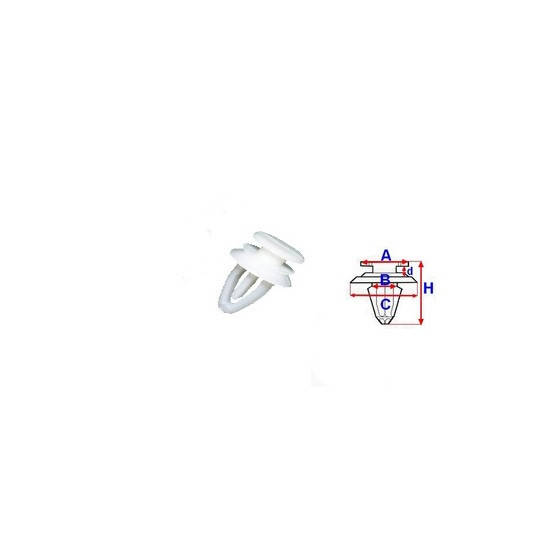 

Автомобильные Клипсы (Пистоны) Пластиковые Romix для Opel (10 шт/уп.) ROMC50550