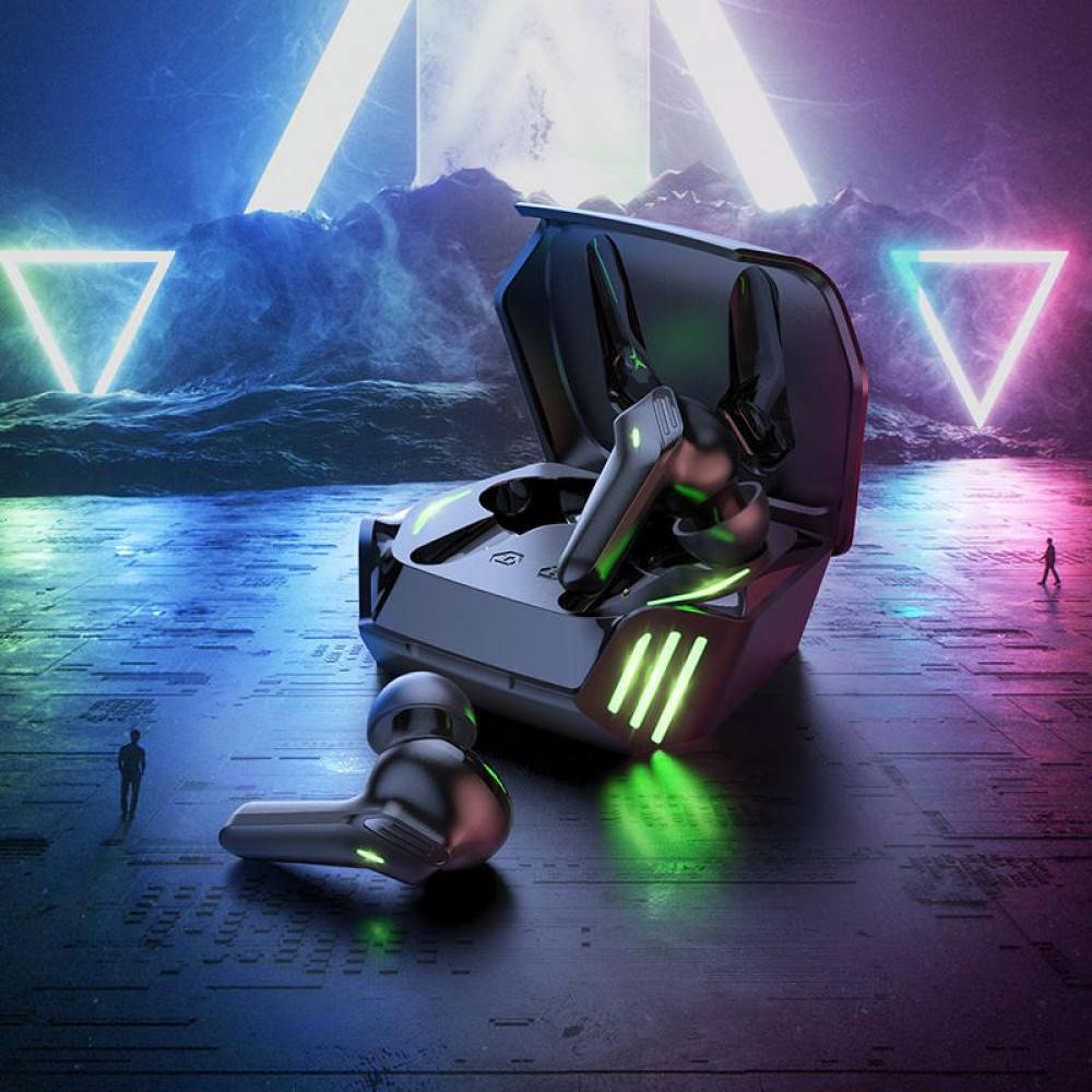 

Беспроводные наушники в кейсе с микрофоном сенсорные HOCO Gaming S21, Черный