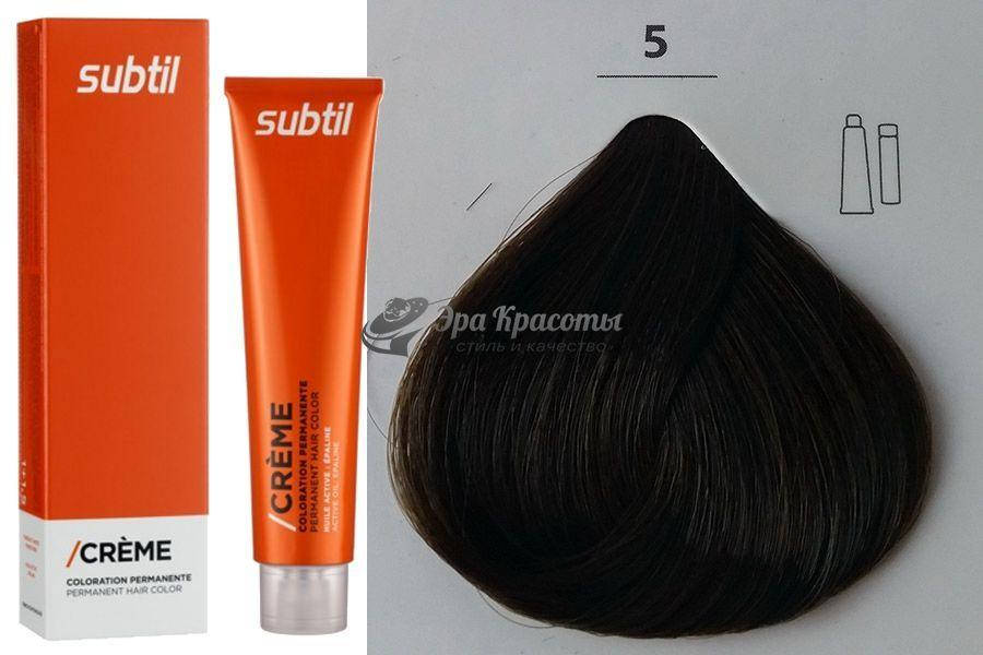 

Стойкая крем-краска для волос 5 светлый шатен Creme Ducastel Subtil, 60 мл