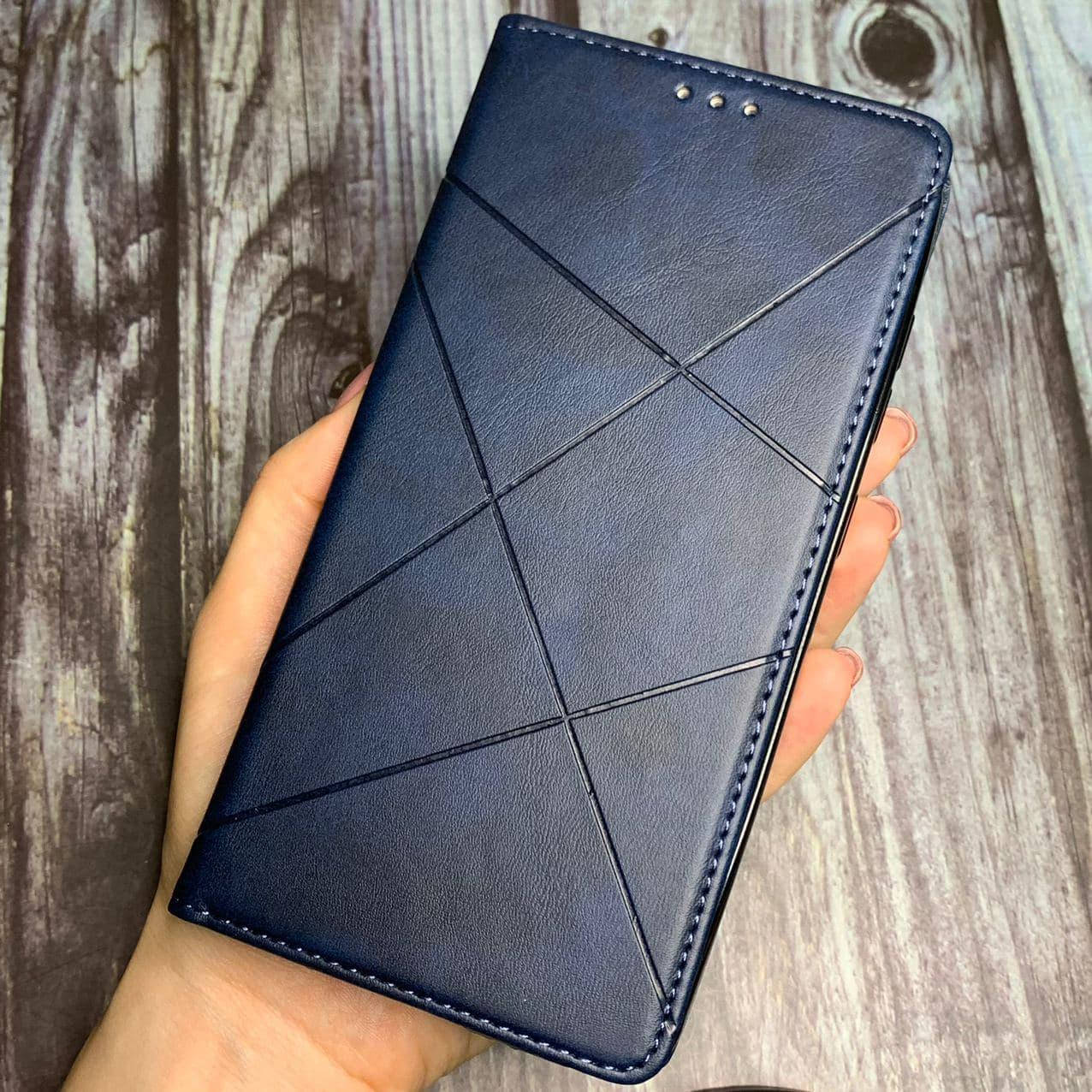 

Чехол-книга для Samsung Galaxy A51 карман кожа с магнитом чохол книжка на самсунг а51 темно синяя, Темно-синий