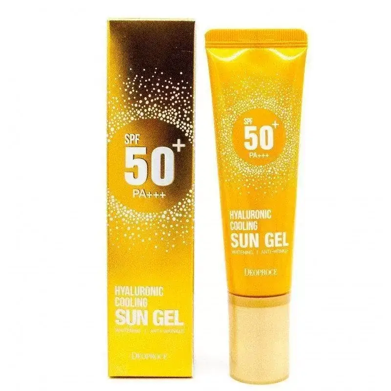 

Солнцезащитный гель с гиалуроновой кислотой Deoproce Hyaluronic cooling sun gel SPF50+/PA+++(50g)