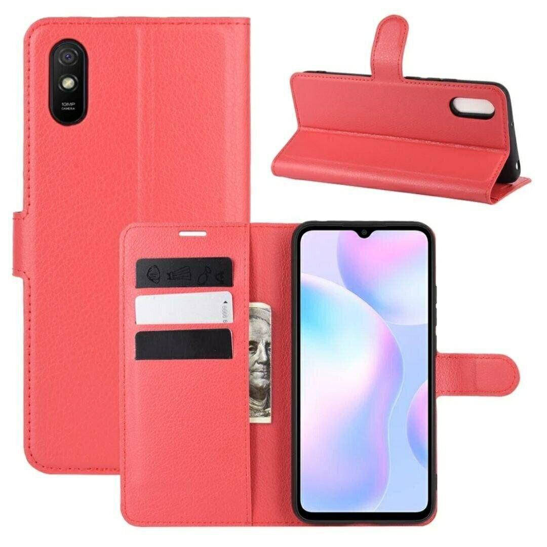 

Чехол-Книжка с карманами для карт для Xiaomi Redmi 9A цвет Красный