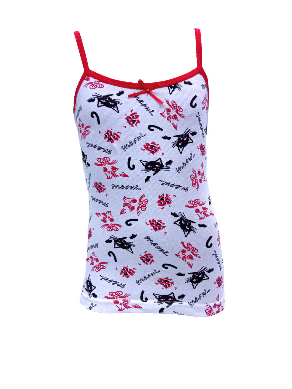 

Детская хлопковая майка для девочки, Белый