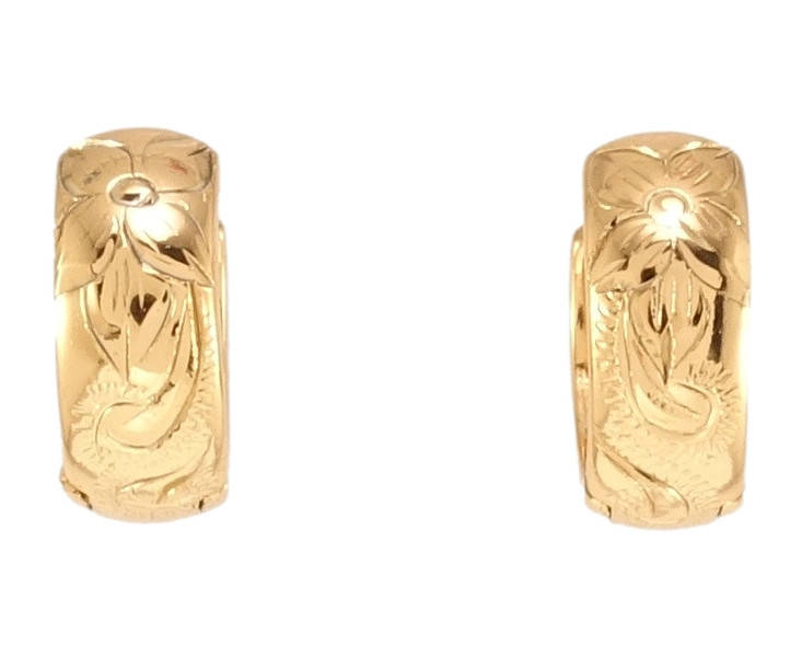 

Серьги Xuping Позолота 18K колечки "Цветочный орнамент"
