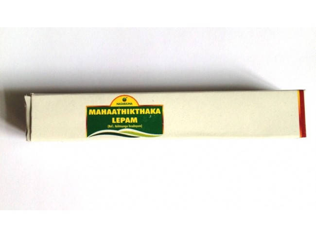 

Махатикта грита лепам крем 10г Нагарджуна, Mahathikthakam Ghrutham Ointment Nagarjuna, при тяжёлых состояниях