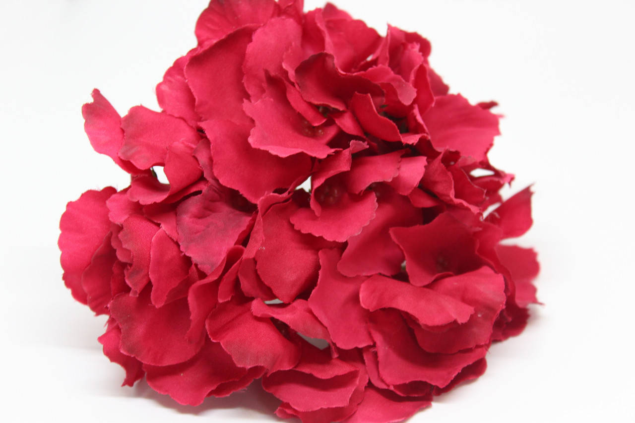 

Головка гортензии премиум красная, 16 см