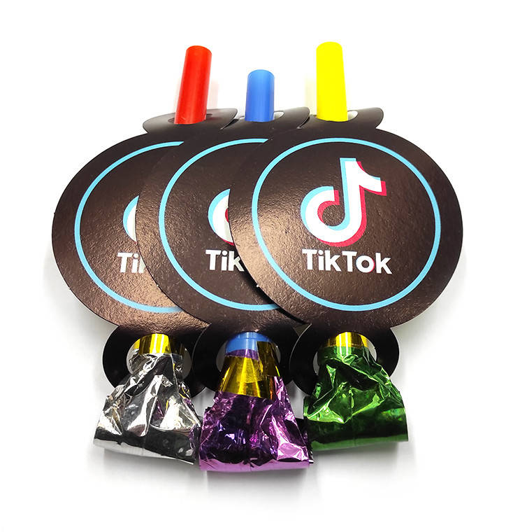 

Язычок-гудок " Tik Tok / Тик Ток " , 6 шт. в уп.