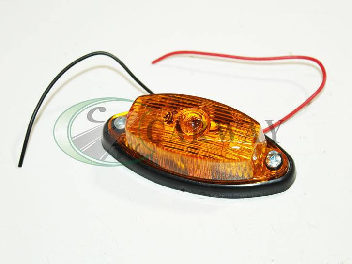 

Фонарь прицепа габарита оранжевый с проводом Г02 Польша