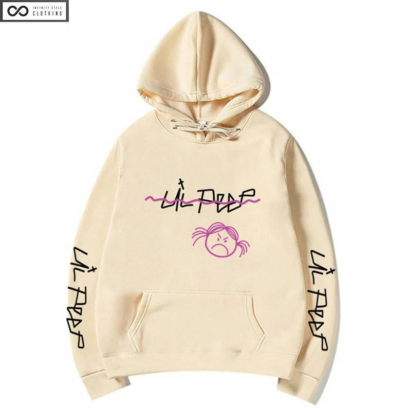 

Худи Lil Peep бежевый Лил Пип толстовка