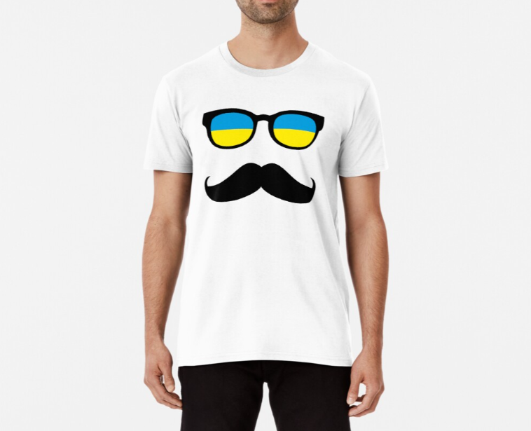 

Мужская и женская Патриотическая футболка с принтом Украинский Козак Хипстер