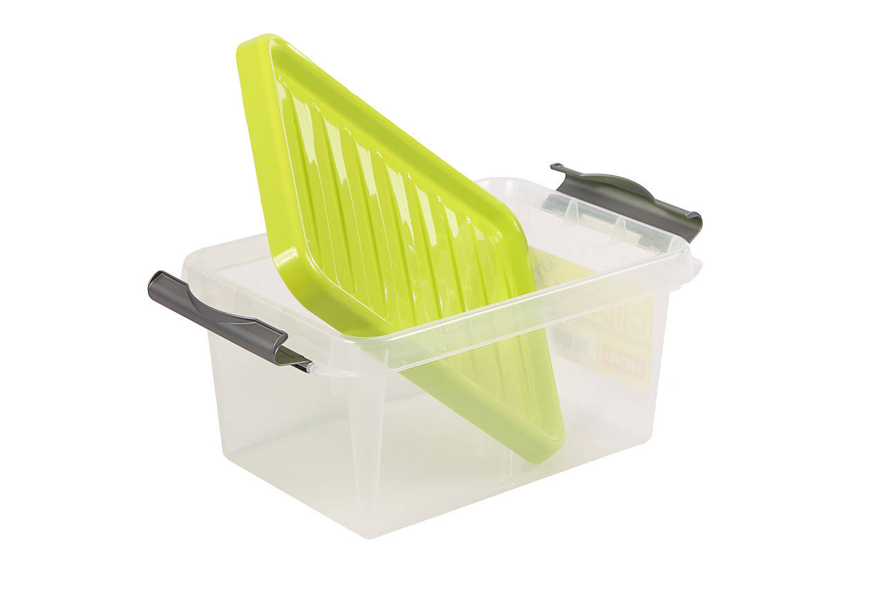 

Ящик пластиковый Heidrun ClipBOX light 8л, 33*22,5*16см, (HDR-602) с крышкой на защелках