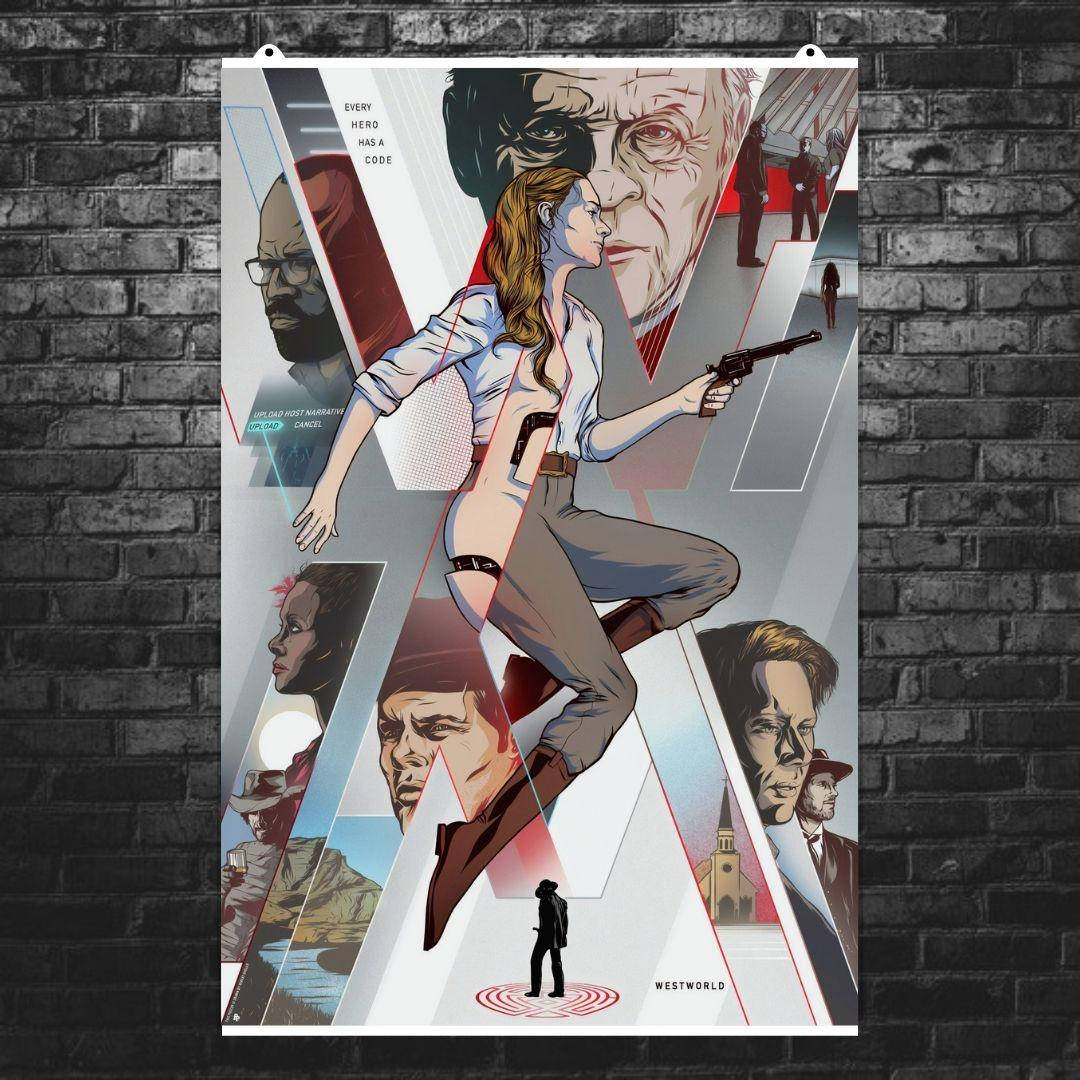 

Постер "Мир Дикого запада", Westworld, фан-арт. Размер 42x28см (A3). Матовая бумага