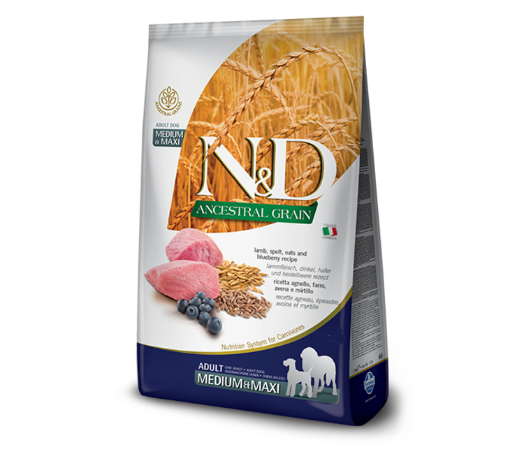

Farmina N&D Low Grain для взрослых собак средних и больших пород (ягненок / черника) (12 кг)