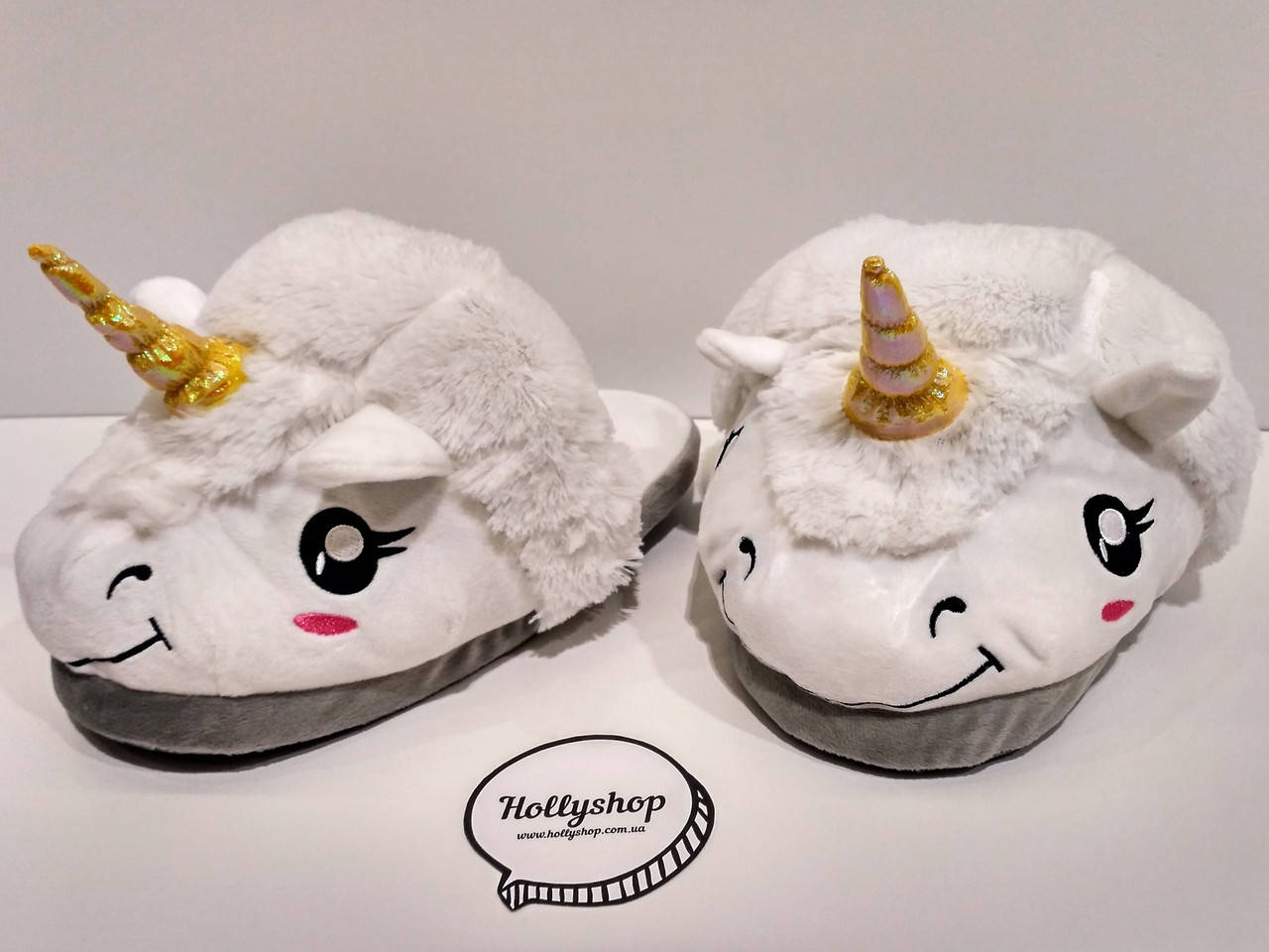 

Тапочки "Единорог" белые