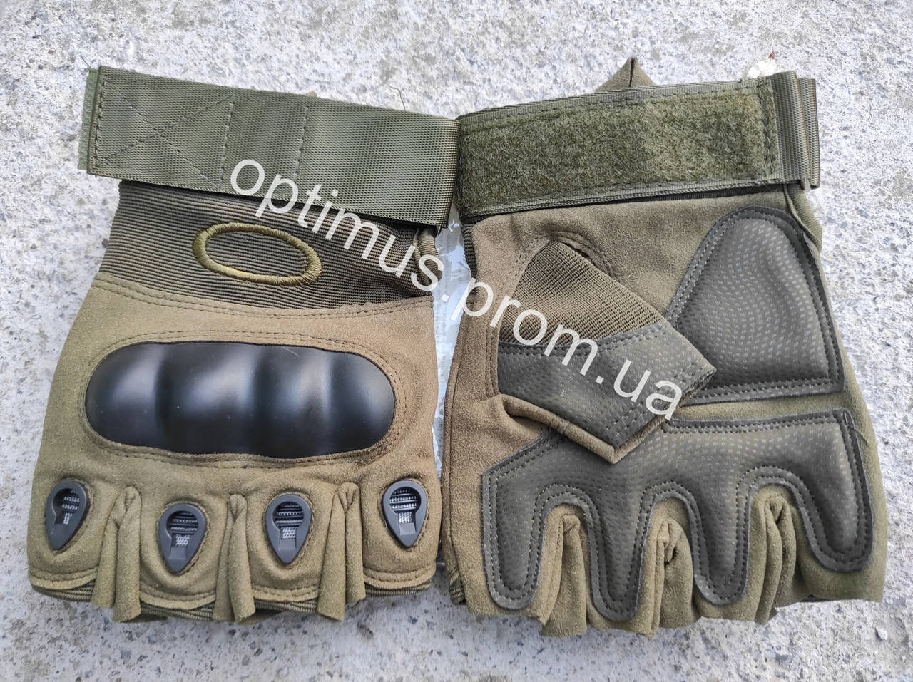 

Перчатки защитные тактические Oakley беспалые Цвет Олива Размер XL