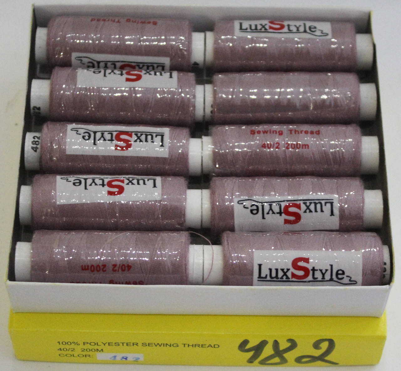 

Нитки швейные LuxStyle 40/2-200м (100% полиэстeр) №482, Разные цвета