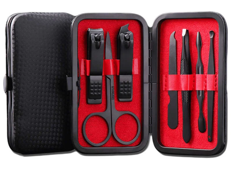 

Профессиональный маникюрный набор Manicure Suit 7 в 1 в пенале Black