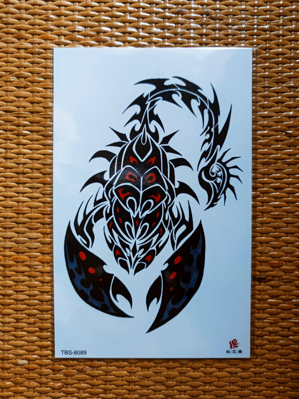 

Флеш тату Скорпион 19х12/ переводная временная татуировка/ водостойкая