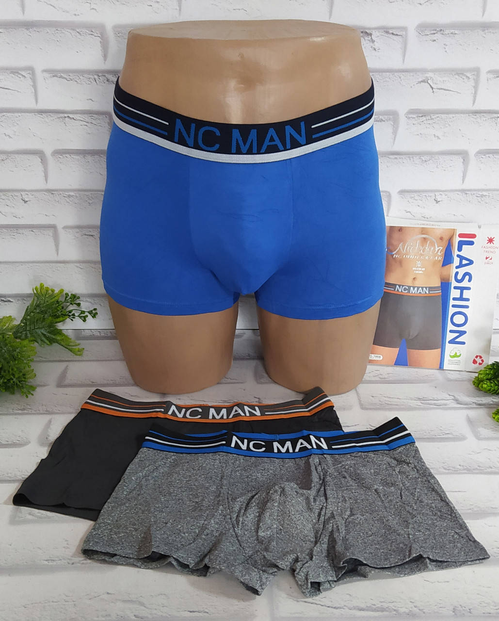 

Трусы мужские боксеры 2XL (50-52) хлопок NC-MAN (7956), Разные цвета