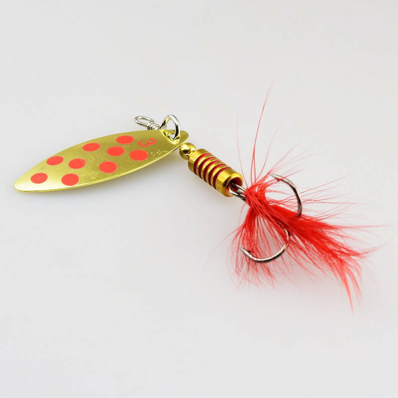 

Блесна вертушка Lucky John Spin X Long 3 6g GR, Золотистый