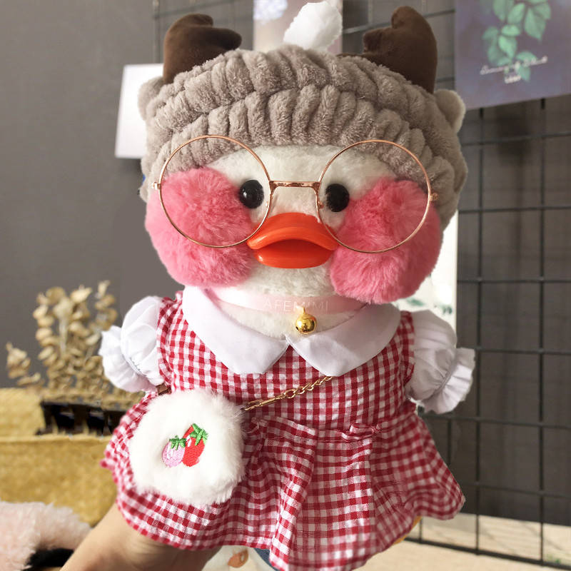 

Утка Лалафанфан ОРИГИНАЛ - Lalafanfan Уточка Мягкая игрушка Cafe mimi duck, Белый