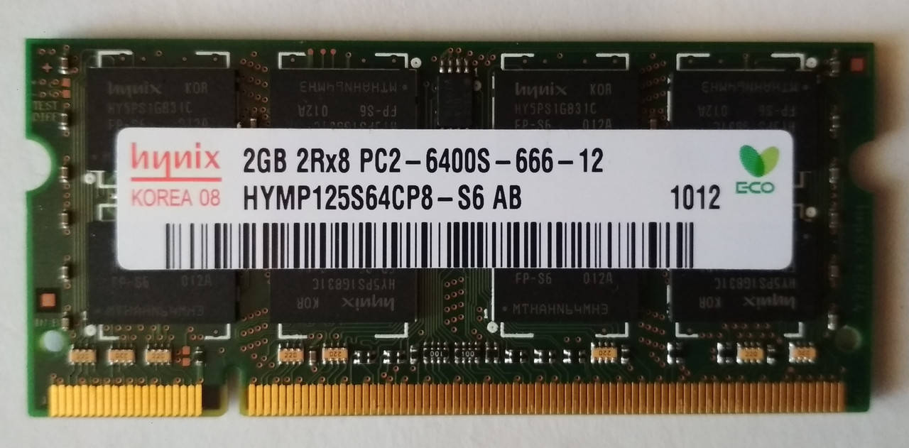 

Для ноутбука 2GB DDR2 800MHz Hynix PC2 6400S 2Rx8 RAM Оперативная память