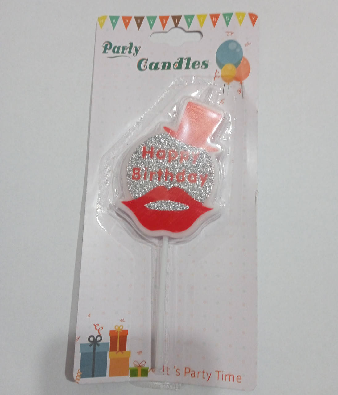 

Свеча в торт "Happy Birthday" в шляпе