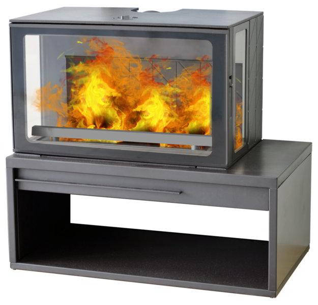 

Чугунная печь камин Plamen Eco Minimal 50, Черный