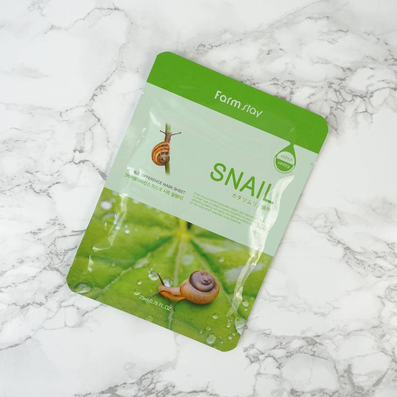

Тканевая маска с муцином улитки Farmstay Visible Difference Mask Sheet Snail
