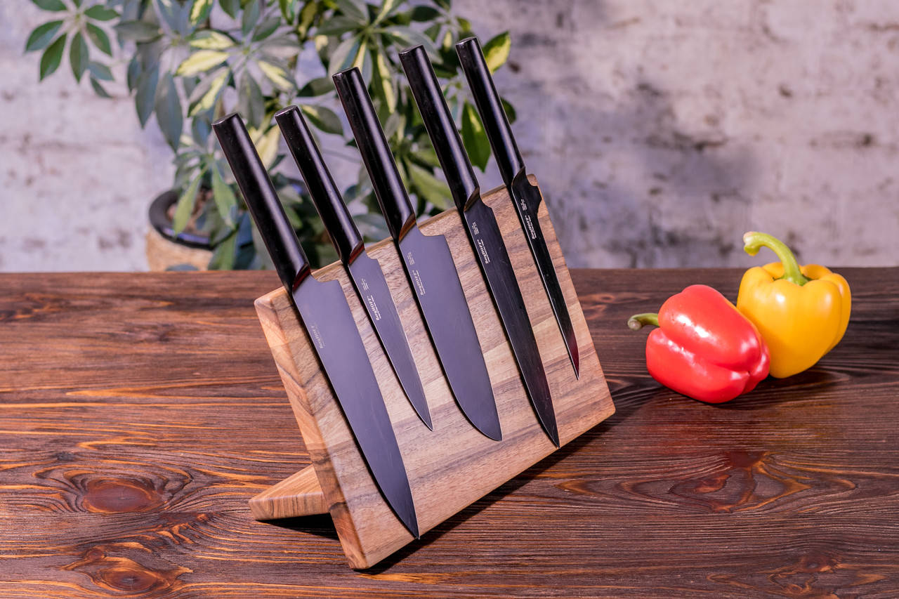 

Магнитная Деревянная Доска Подставка Для Ножей Кухонная Досточка Для Нарезки Подачи С Гравировкой