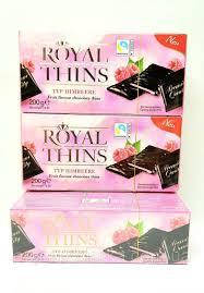 

Шоколадные конфеты с малиной ROYAL THINS typ MANGO 200 г Германия