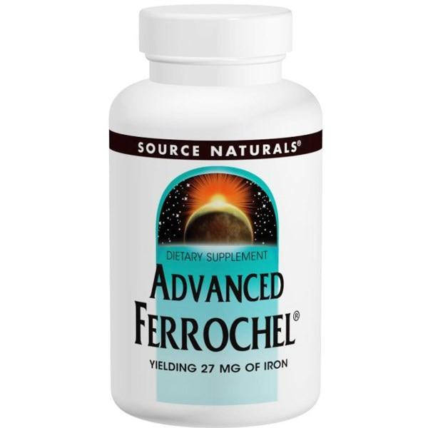 

Source Naturals, Advanced Ferrochel, 180 таблеток