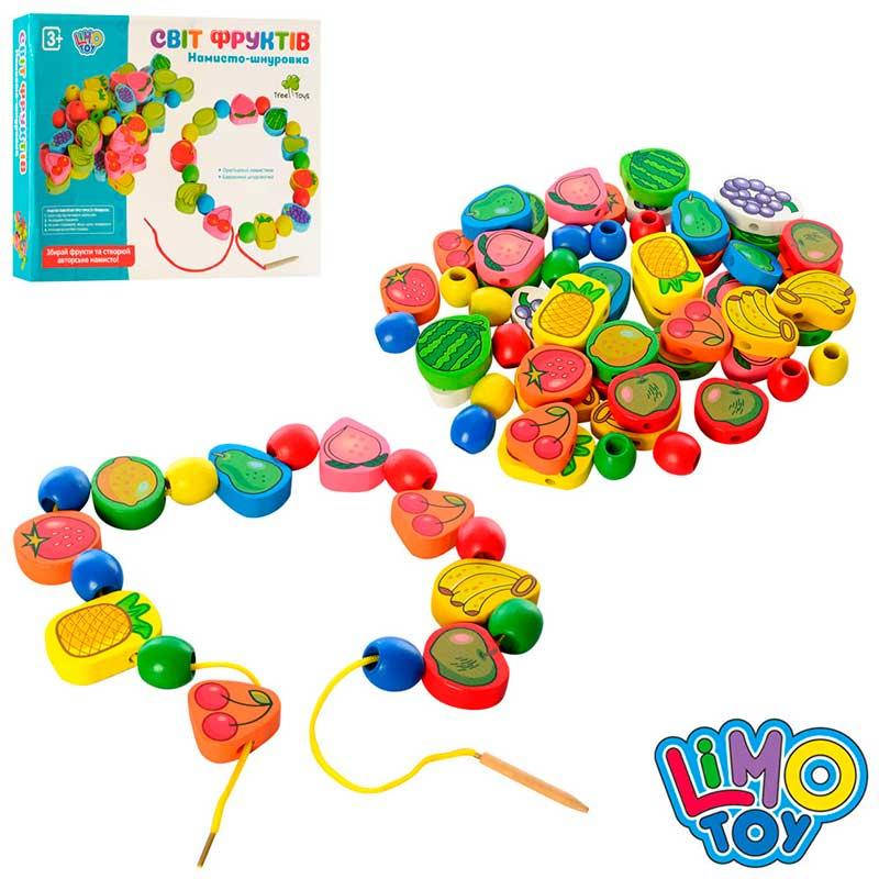 

Деревянная игрушка - шнуровка "Фрукты" MD 1009
