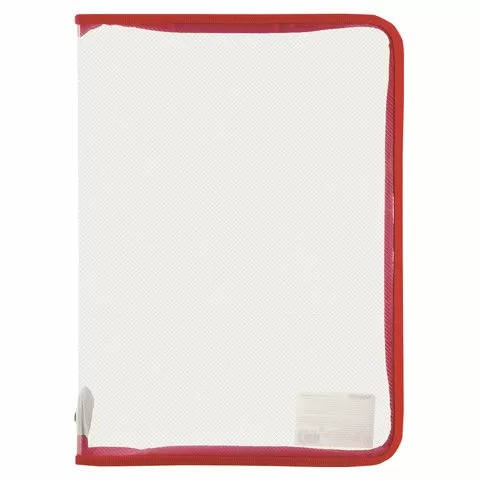 

Папка А4 на змійці, з внутрішньою кишеньою, червона