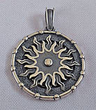 Трискель 3 в Сонячному колі оберіг з срібла 925 проби, фото 2